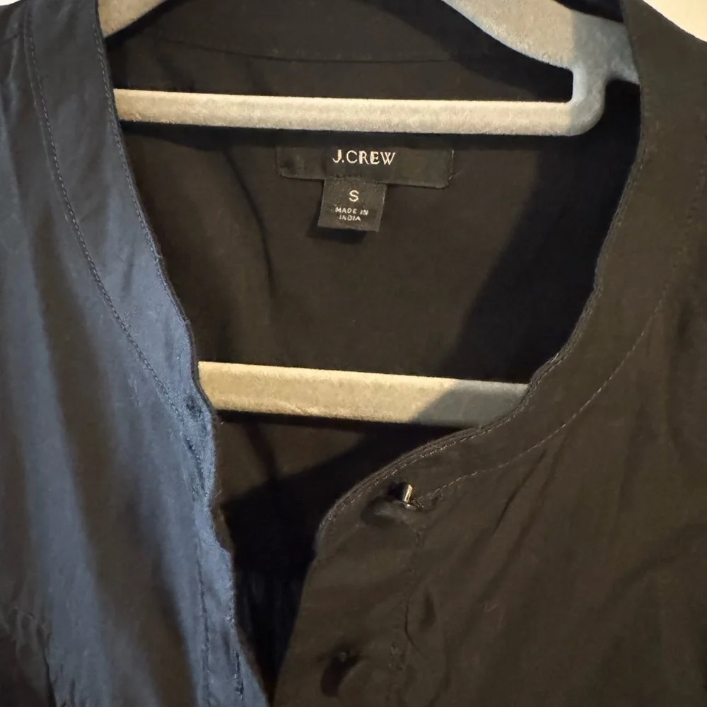 J. Crew puff-sleeve 100% cotton poplin shirtdress - small